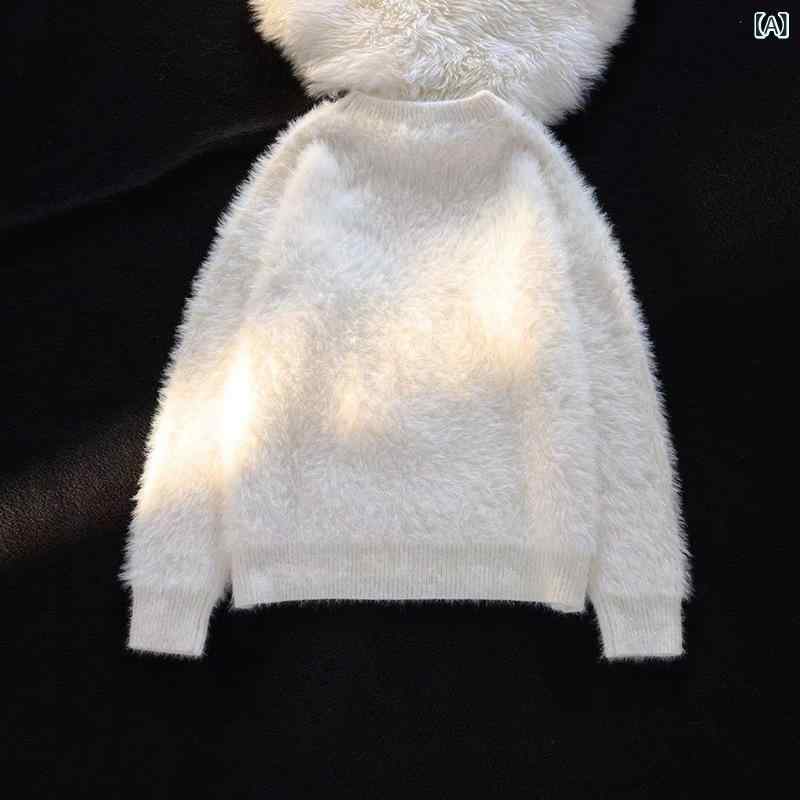 ニット 男性用 ユニセックス カップル プルオーバー セーター クルーネック 長袖 ルーズフィット ポリエステル 綿 アクリル ナイロン スパンデックス 混紡 秋冬 日常 カジュアル