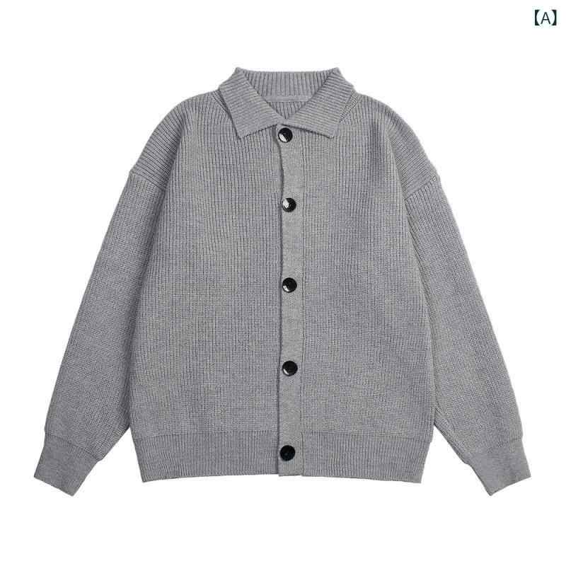 ・カテゴリ: ニット・対象: 男性・対象年齢層: 成人・体型: 大きいサイズ向け・スタイル: カーディガン・フィット: ルーズ・ネックライン: 襟付き・袖丈: 長袖・厚み: 普通・テイスト: 日系カジュアル・デザインポイント: ジャカード・主な素材: ポリエステル80%混紡・シーン: カジュアル・カラー展開: グレー、ブラック・サイズ展開: S、M、L、XL、2XL、3XL