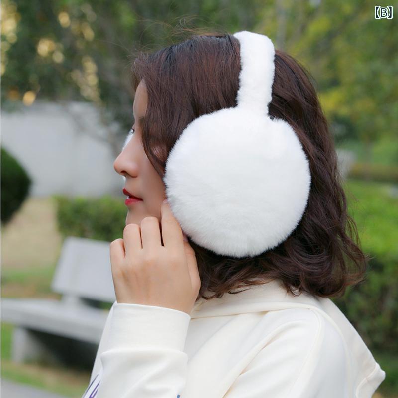 イヤーマフ レディース 学生用 折りたたみ式 かわいい 防寒耳当て 冬 保温 コンパクト ポリエステル素材 通学 通勤 アウトドア 普段使い(x2) 2