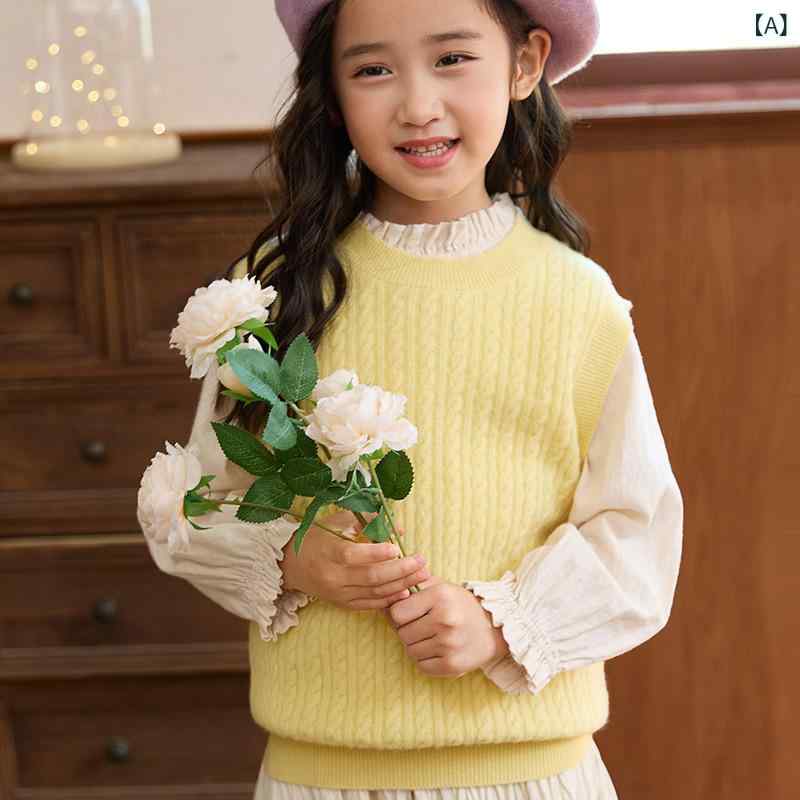 ・カテゴリ: 子供用ベスト・性別: 男女兼用・スタイル: 韓国ファッション・対象年齢: 8歳以上・主な素材: 羊毛100%・生地加工: 柔軟加工・柄: 無地・厚さ: 普通・デザイン: フードなし・テイスト: イギリス風、トレンド、キャンディ・開閉方式: プルオーバー・カラー展開: イエロー、ディープグリーン、ピンク、スカイブルー、ディープパープル、レッド、グレー・サイズ展開: 90cm、100cm、110cm、120cm、130cm、140cm、150cm、160cm