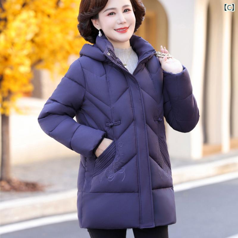 中綿コート レディース 女性用 ミセス シニア 厚手 保温 防寒 秋冬 中綿入り フード付き ミドル丈 アウター カジュアル 普段使い 通勤 きれいめ スリムシルエット narukimar-10444792 naruki サンプル画像3