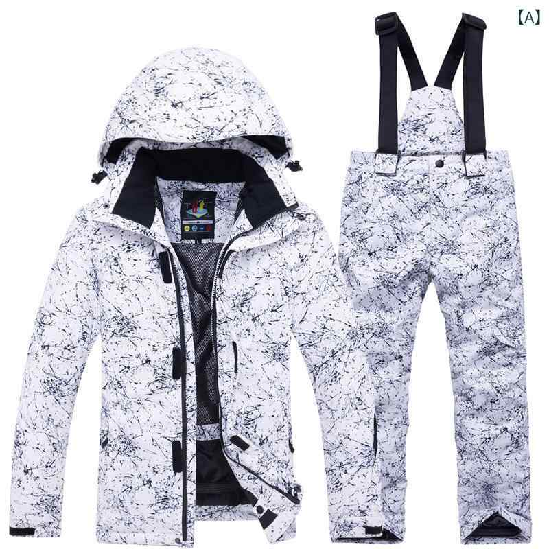 スキーウェア キッズ ジュニア 男の子 女の子 上下セット 厚手 ジャケット パンツ 防寒 保温 冬 ウィンタースポーツ 雪遊び ポリエステル 綿 通気性 耐摩耗性