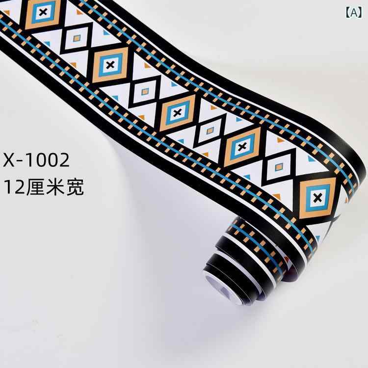 ウォールステッカー 壁紙シール 自己接着 防水 防カビ 汚れ防止 幅木 ボーダーライン カラフル 装飾 DI..