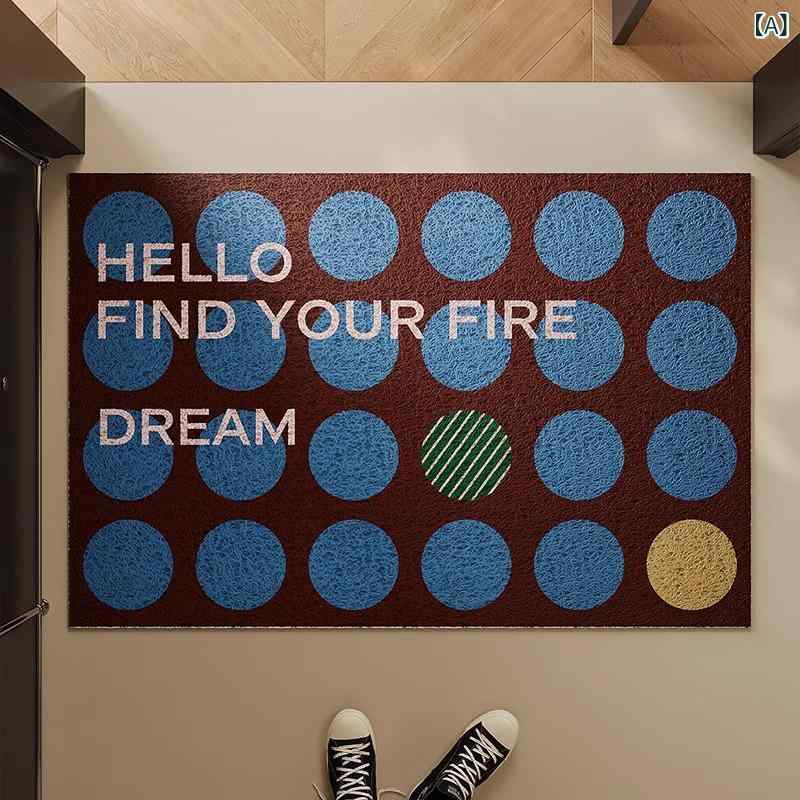 玄関マット シンプルモダン 高級感 レトロ ヴィンテージ PVC ループパイル コイル 長方形 家庭用 室内 屋外 ベランダ 店舗用 水洗い 泥落とし ホコリ取り ストライプ 幾何学模様 チェック柄