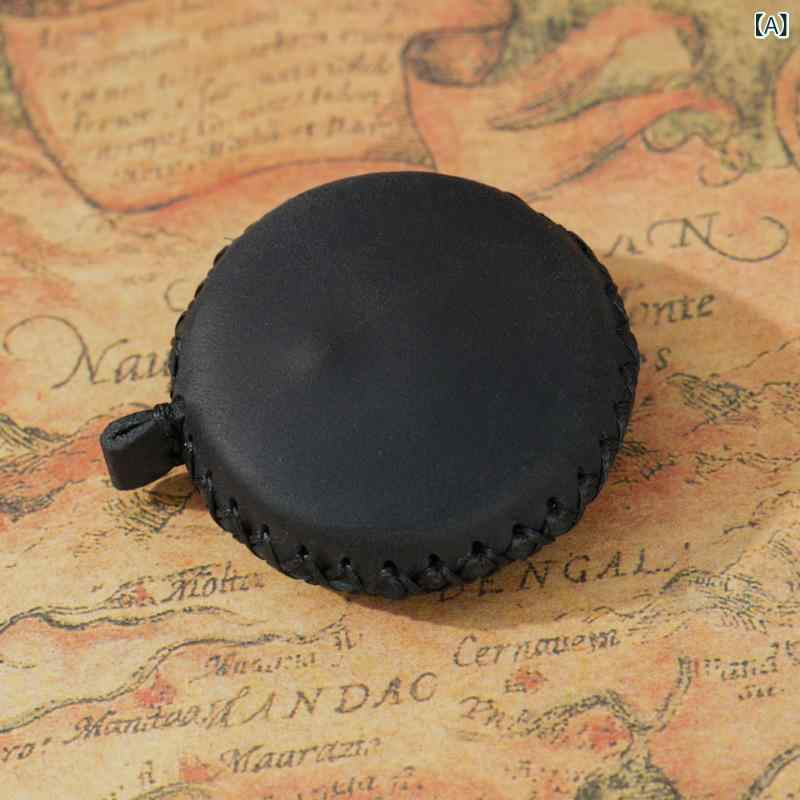 メジャー ミニ 本革 レザー 手縫い 巻尺 150cm 自動巻き取り 採寸 裁縫 洋裁 手芸 身体測定 ウエスト測..