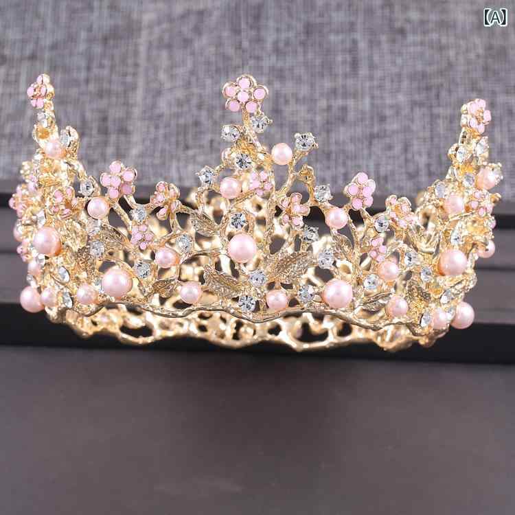 ・カテゴリ: ヘアアクセサリー・対象: レディース・スタイル: 大胆、おしゃれ、トレンド・モチーフ: 王冠・素材: 合金・加工方法: メッキ、ラインストーン装飾・カラー: 金色・用途: 開業祝い、福利厚生、表彰記念、祝日、結婚祝い、広報活動...