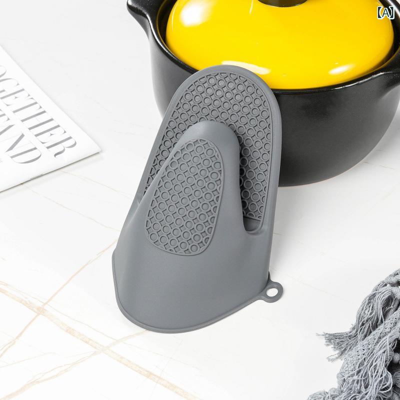 オーブンミトン シリコン製 厚手 耐熱手袋 キッチン 調理 家庭用 左右兼用 滑り止め 鍋つかみ 製菓 ベ..