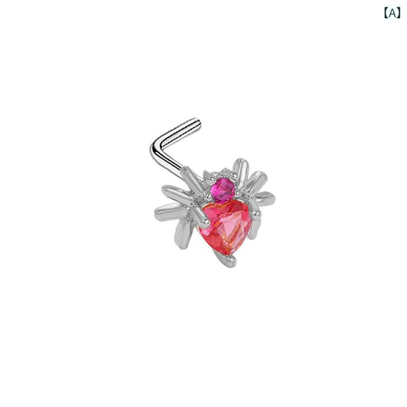 ・カテゴリ: 鼻ピアス・加工技術: ラインストーン・スタイル: ユニセックス・素材: ステンレス・形状: ハート・デザイン: シンプル・用途: 結婚式、誕生日、旅行記念、引っ越し祝い、展示会、販売促進・装飾石: アメジスト