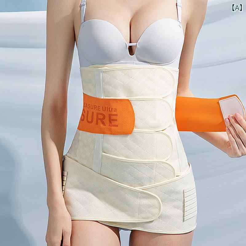 ウエストニッパー レディース 産後 腹帯 骨盤ベルト 4本ベルト 通気性 薄手 ナイロン製 内側コットン ..