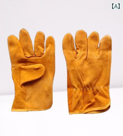 手袋 トップグレイン 本革 羊革 ソフトレザー 耐熱 断熱 マジックテープ TIG溶接 アーク溶接 作業用 柔軟性 動きやすい 工業用 金物加工 機械作業