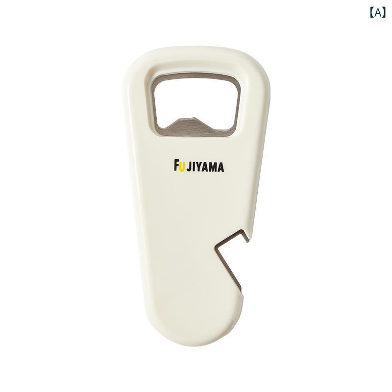 栓抜き 多機能 ボトルオープナー 強力磁石 冷蔵庫マグネット かわいい おしゃれ 家庭用 携帯用 ABS メ..