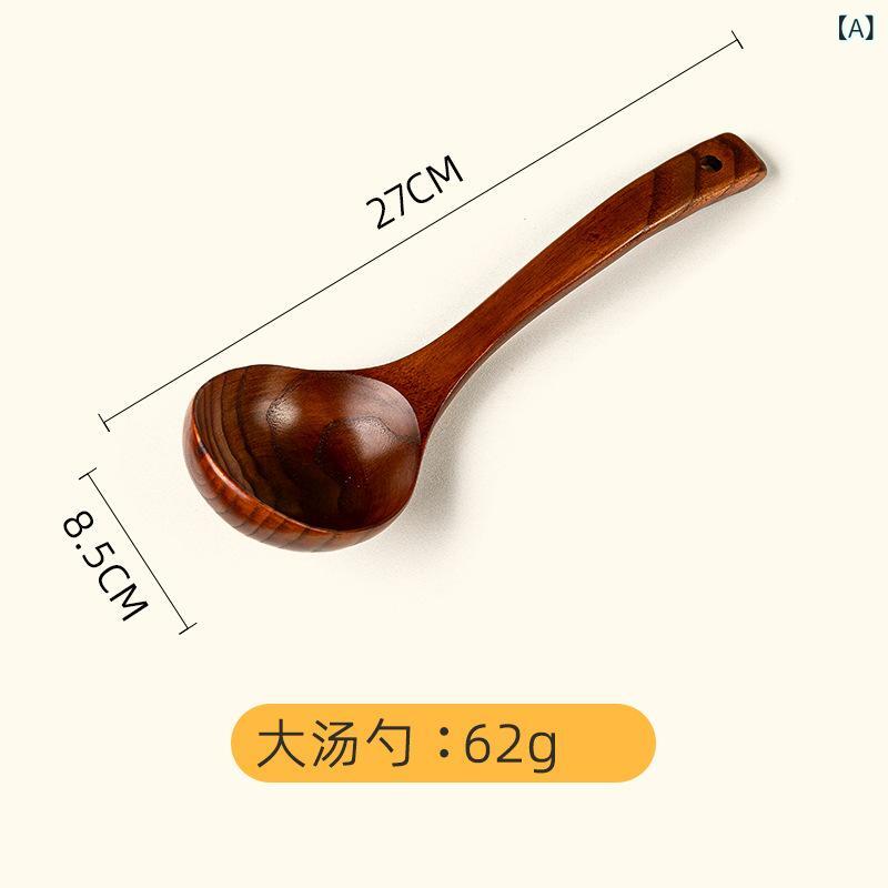 フライ返し お玉 紅柯木製 ロングハンドル 天然漆塗り 耐熱 調理器具 キッチンツール ターナー ヘラ レードル