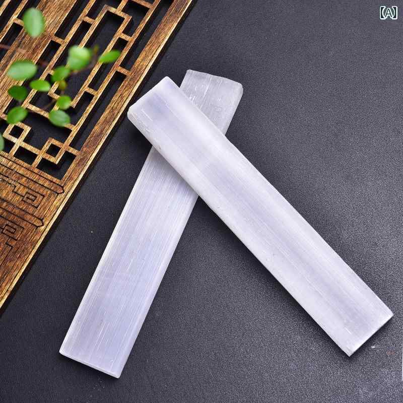 天然石 鉱物 亜セレン酸塩 セレナイト ジプサム 原石 スティック プレート...