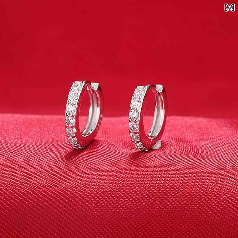 ピアス レディース フープピアス ジルコニア一列 個性的 ユニークデザイン 韓国ファッション 上品 エレ..