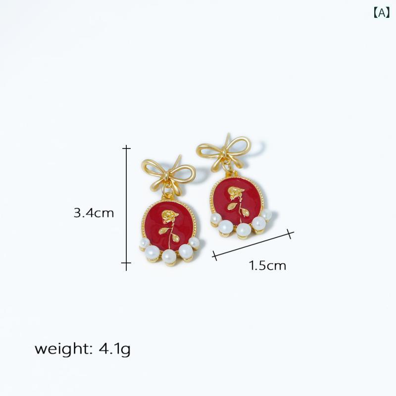 Cubic Zirconia - ピアス レディース S925シルバーポスト 淡水パール 18K本金メッキ レトロ フレンチスタイル 高級感 ライトラグジュアリー ジオメトリック スタッドピアス エレガント デイリーユース パーティー フォーマル