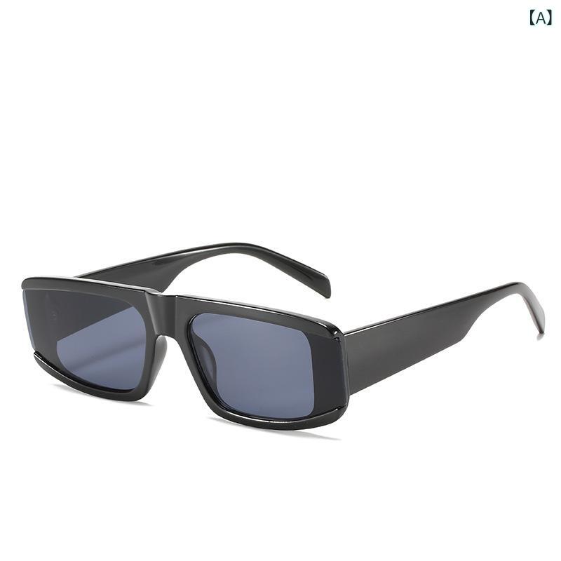 サングラス 男女兼用 レトロ クラシック スクエアフレーム 四角 個性的 おしゃれ トレンド 欧米風 ストリートカジュアル UV400カット 紫外線対策 PC素材 高級感 普段使い ドライブ 旅行 アウトドア ファッション小物