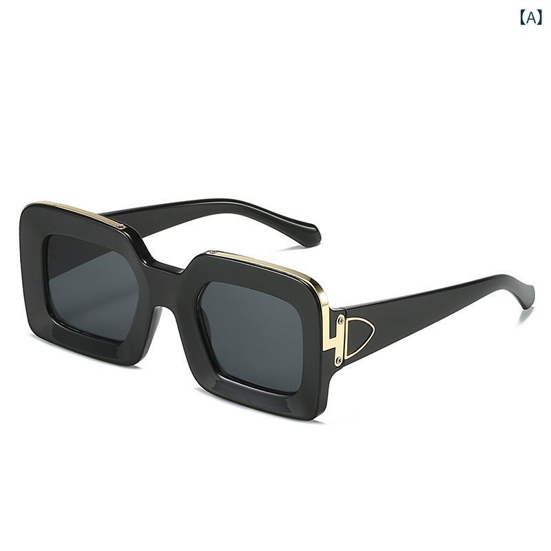 ・レンズカラー: グレー・光透過率区分: カテゴリ1 / 浅色サングラス・フレーム構造: フルリム・UVカット: UV400・シーン: 日差し対策、旅行、ファッション、ステージ、パーティー・カラー展開: ブラックフレーム×グレーレンズ、レッ...