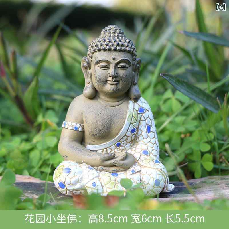 置物 禅意 仏像 樹脂製 アジアンテイスト おしゃれ ユニーク 玄関 リビング 庭園 盆栽 假山 ミニチュア風景 オブジェ インテリア ディスプレイ 癒やし