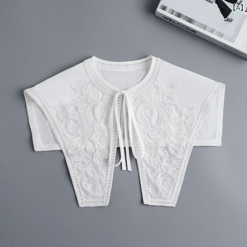 ・カテゴリ: つけ襟、ショール・スタイル: 中世風、ヴィクトリアン風、騎士風・主な素材: ポリエステル、綿・柄: 花柄・カラー展開: ホワイト・サイズ展開: フリーサイズ・用途: コスプレアクセサリー・対象年齢層: 大人用・肩幅: 17cm...