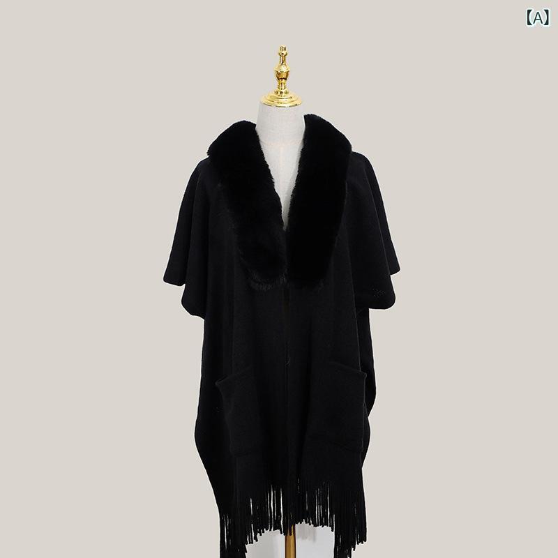 ・性別: レディース・素材: フェイクカシミヤ・カテゴリ: スリット入りケープ・スタイル: 欧米ストリート・長さ: 130cm・編み方: 経編み・柄: カラフルチェック・カラー展開: ブラック、レッド、ホワイト、カーキ・機能: 保温・加工方法: ニット・流行要素: かぎ針編み