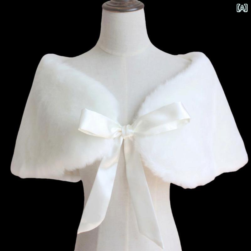 ・カテゴリ: ファーショール・性別: 女性・素材: レーヨン・カラー: アイボリー・スタイル: スウィート、日韓風・長さ: 105cm・幅: 30cm・編み方: 経編み・柄: 無地・機能: 保温・加工方法: 絞り染め・トレンド: 田園風・タイプ: ロング丈・着用シーン: 日常使い、フォーマル・用途: ブライダル、パーティ