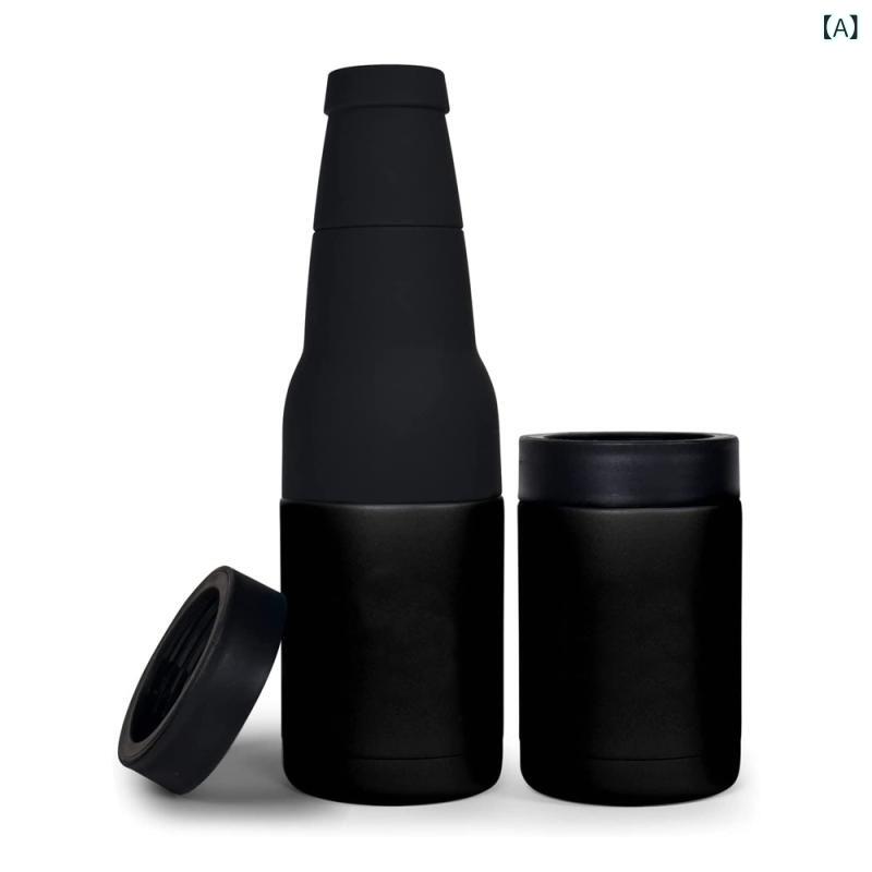 タンブラー ユニセックス 3WAY 多機能 缶ホルダー 栓抜き付き ポータブル 304ステンレス製 真空断熱 保温保冷 アウトドア スポーツ オ..