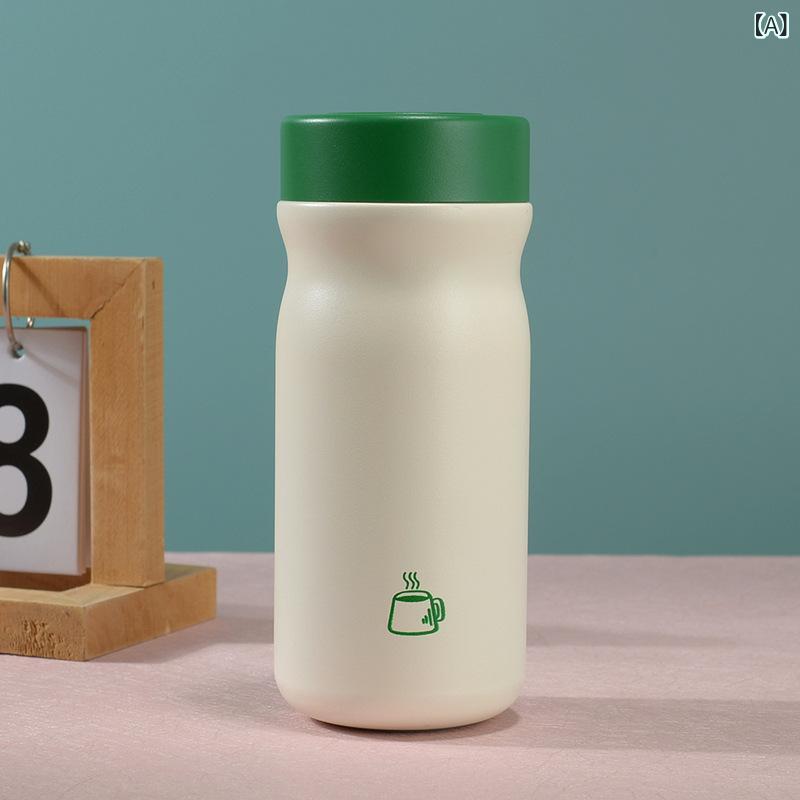 フードジャー 男女兼用 小型 ユニーク形状 316ステンレス製 真空保温ボトル おしゃれ 携帯用 コーヒー..