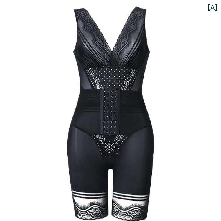 補正下着 レディース 女性用 ボディシェイパー ボディスーツ 産後 お腹引き締め ヒップアップ美尻 バストアップ フロントホック 薄手 レース クロッチオープン オールシーズン ナイロン