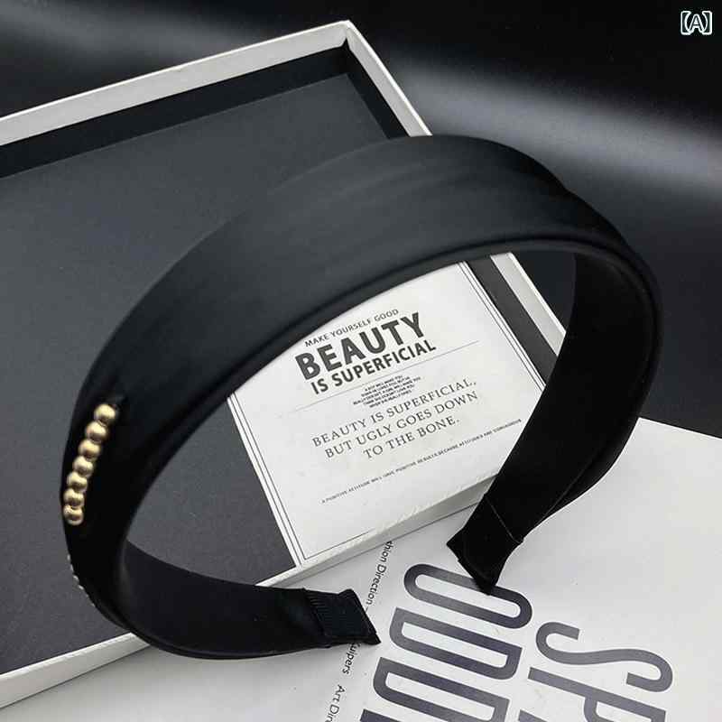 ヘアアクセサリー レディース 黒 ブラック クール系 上品 エレガント おしゃれ 髪留め ヘアクリップ カチューシャ ヘッドバンド 布製 ファブリック 洗顔 普段使い オフィス カジュアル 万能