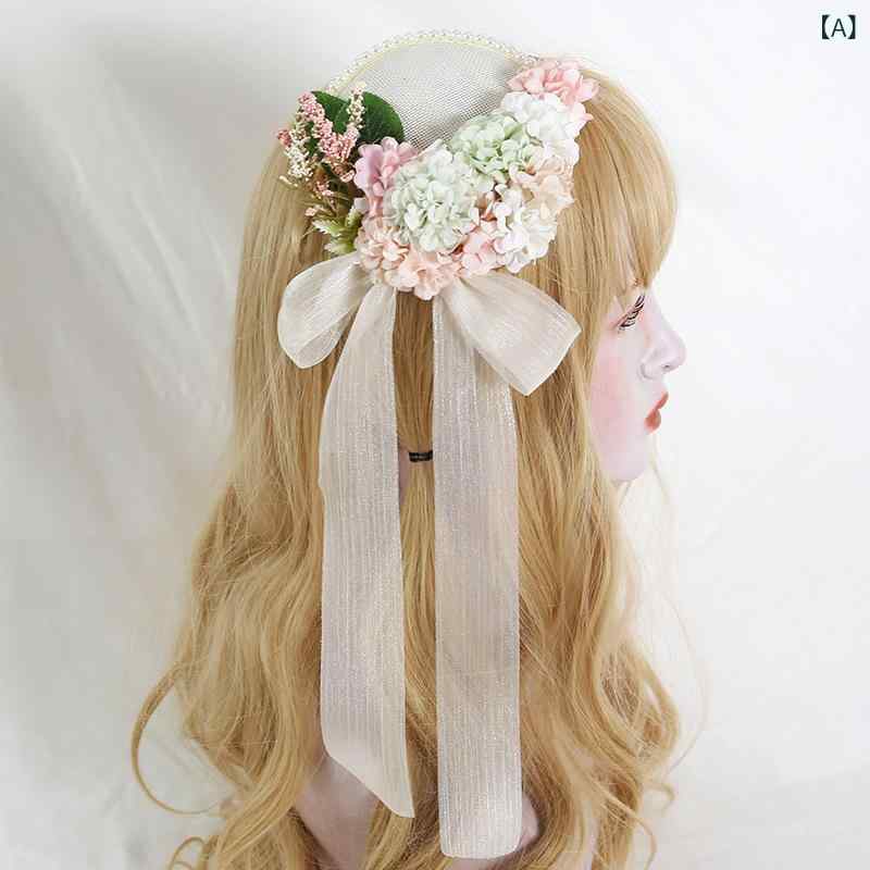 ヘッドドレス ロリータ ハット ミニハット スペイン風 クラシック アンティーク調 ...