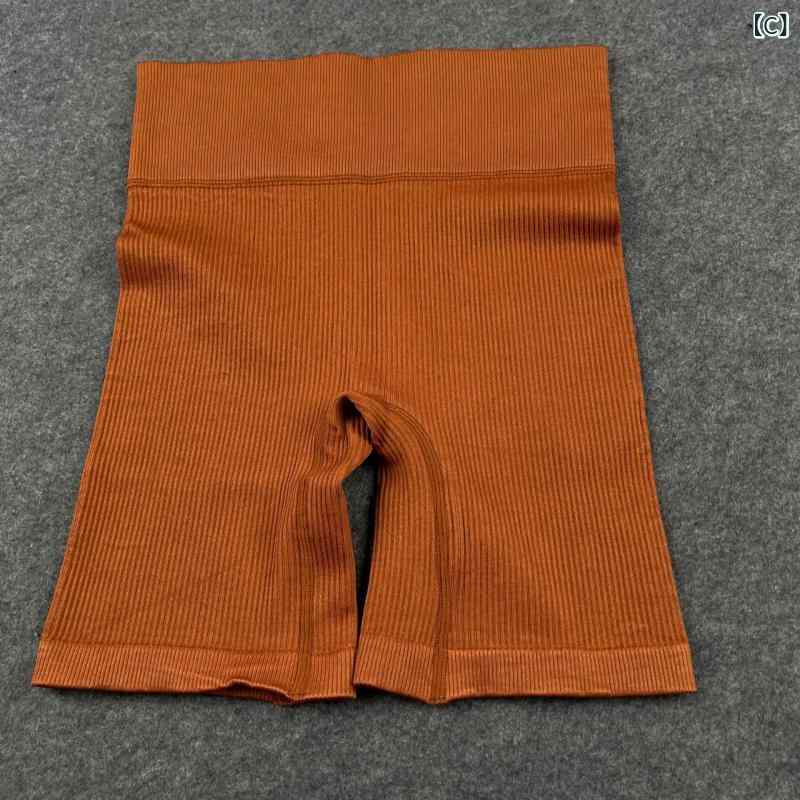 ショートパンツ レディース ヨガパンツ フィットネス リブ 高弾力 ストレッチ ハイ...