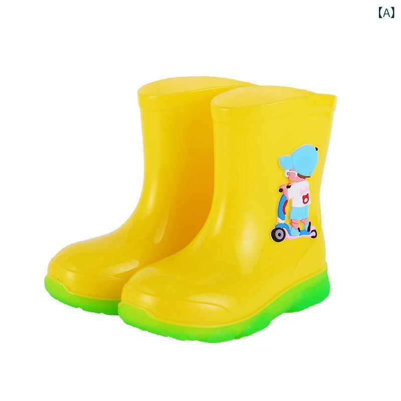 Other - レインブーツ キッズ 子供用 男の子 女の子 長靴 PVC素材 滑り止め 耐久性 キャラクター かわいい あったか ボアインナー 取り外し可能 保温 ミドル丈 通園 通学 小学生 幼稚園