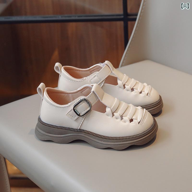 シューズ 女の子 キッズ プリンセスシューズ お姫様 ソフトレザー PUレザー 柔らかい靴底 ゴム底 マジ..