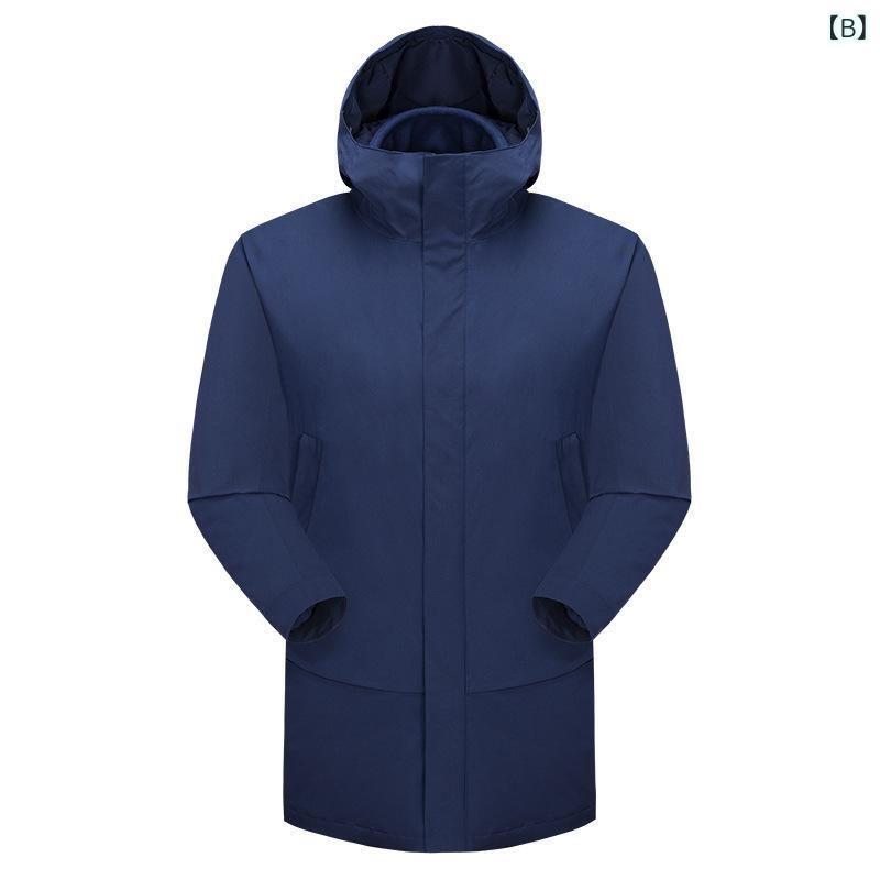 ジャケット メンズ マウンテンパーカー 男性用 ミドル丈 フリース ダウン 3WAY スリーインワン ツーピース 防寒 保温 防風 防水 透湿 登山 ハイキング アウトドア キャンプ 旅行 ビジネス カジュアル アウター 秋冬春 ポリエステル