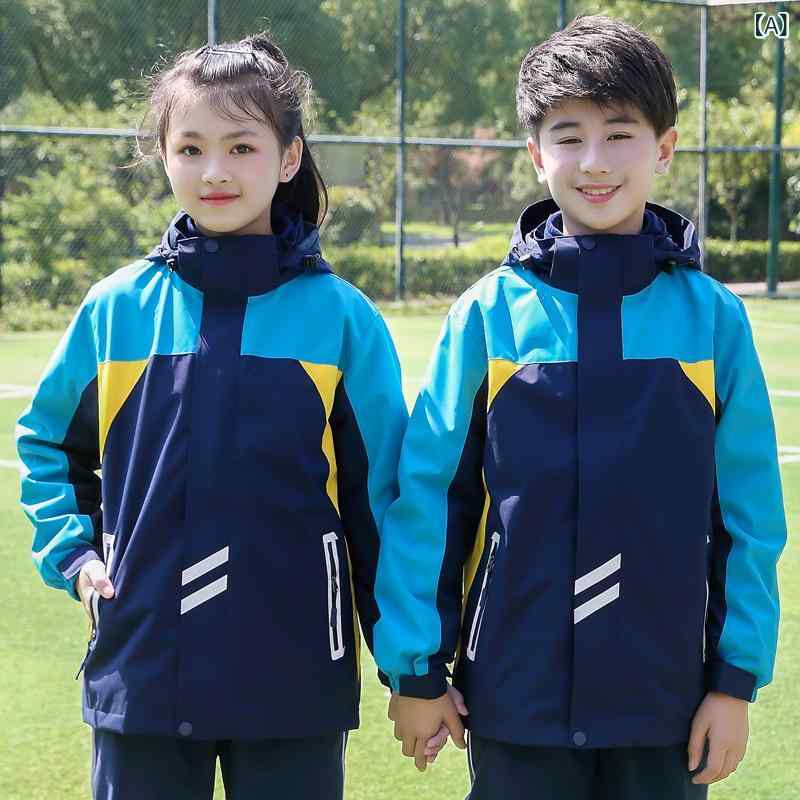 アウター キッズ 子供用 小学生 中学生 男の子 女の子 兼用 通学 マウンテンパーカー 防風 防水 透湿 保温 スリーインワン 2枚セット フード付き ジャケット ブルゾン 秋冬春 アウトドア