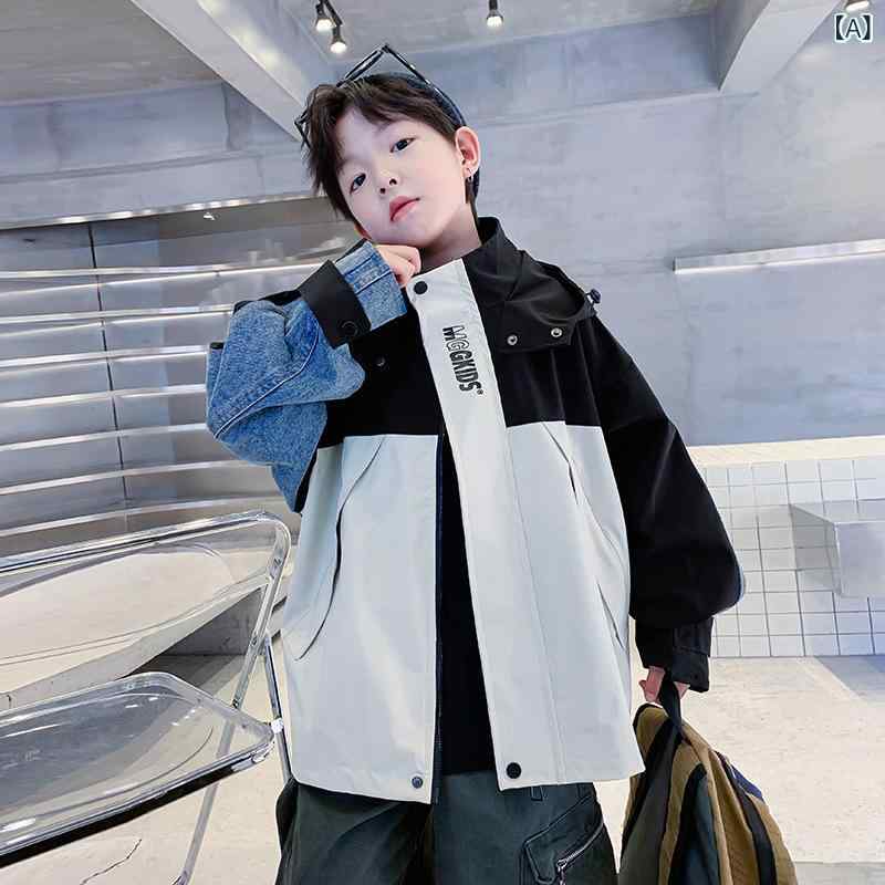 ・カテゴリ: キッズアウター・性別: 男性・対象年齢層: 8歳以上、140cm以上・スタイル: 韓国風・ネックライン: スタンドカラー・袖丈: 長袖・着丈: ショート丈・主な素材: ポリエステル・裏地素材: ポリエステル・開閉部: ジッパー・ウエスト: ベルトなし・フード: 付き・柄: ロゴ・デザイン要素: ロゴ、トレンド・厚さ: 普通・生地加工: 柔軟加工・カラー展開: ベージュ・サイズ展開: 110cm、120cm、130cm、140cm、150cm、160cm、170cm