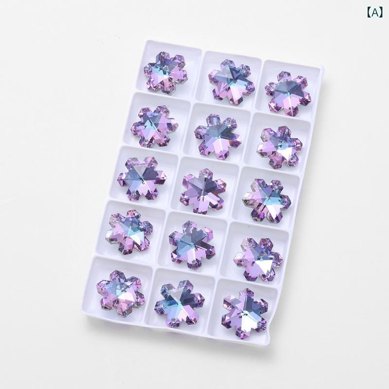 ネイルアートパーツ 立体 氷の結晶 氷花 ストーン デコレーション クリスタル ラインストーン 宝石風 スマホケース デコ クラフト レジン DIY ハンドメイド ガラス製 キラキラ 輝く 華やか 透明感