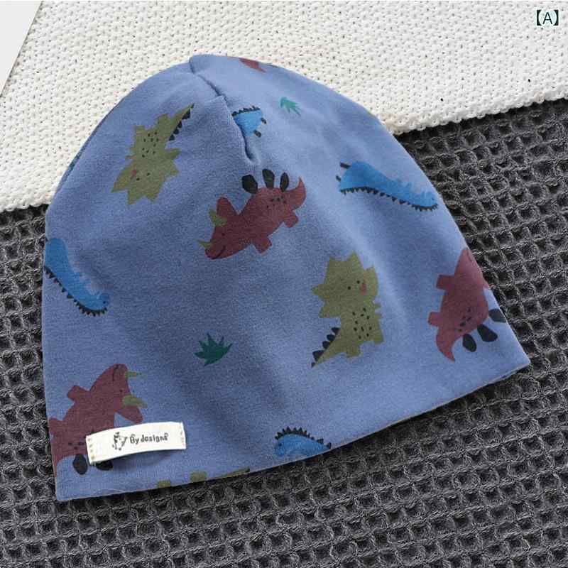 ニット帽 ベビー キッズ 韓国風 秋冬 コットン 二重 プリント柄 保温 防風 暖かい 通気性 かわいい 普段使い お出かけ 丸形 やわらか 新生児 赤ちゃん