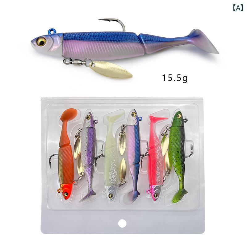 ルアー セット 魚釣り ソフトルアー 疑似餌 リアル シンキング スイムベイト フィッシング 釣り 釣具 ソルト ウォーター 淡水 海釣り 15.4g