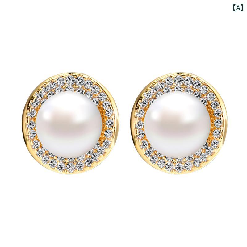 ピアス レディース シルバー925 天然淡水パール キュービックジルコニア 水滴型 楕円 ゴールド 韓国ファッション 上品 エレガント かわいい 華やか 普段使い お出かけ フォーマル 結婚式 デート