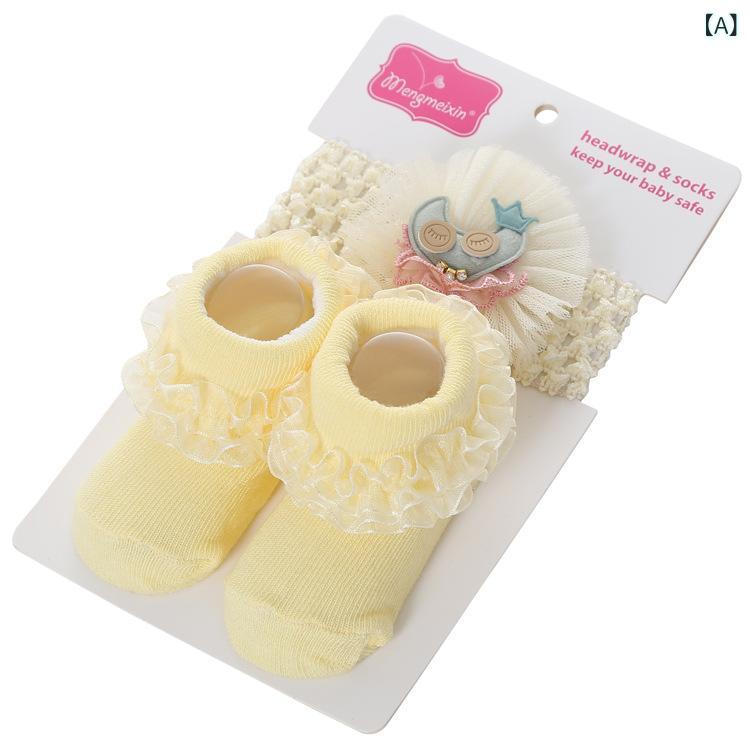 ベビーソックス 女の子用 新生児 幼児用 0-1歳 かわいい カートゥーン 立体 ストライプ柄 プリンセス ..