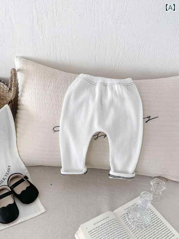 パンツ ベビー キッズ 幼児 春秋 韓国風 レギンス 長ズボン ゆったりヒップ おむつ対応 スリムフィット..