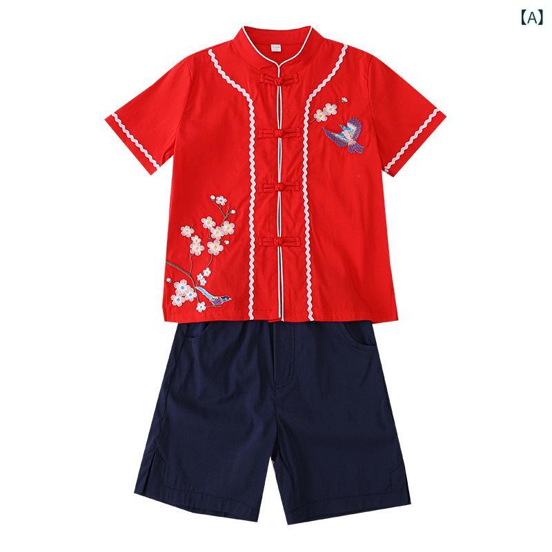 漢服 男の子用 子供服 国学 三字経 発表会 ステージ衣装 イベント 民族舞 卒業式 中国風 古典 時代劇 ..