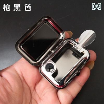 灰皿 小型 持ち運び ポケットサイズ 蓋付き ステンレス製 スタイリッシュ 個性的 ユニークデザイン ア..