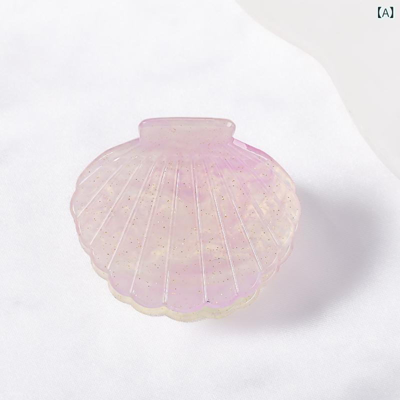 ヘアクリップ レディース バレッタ 髪留め 髪飾り シェル型 アシンメトリー 秋冬 温かみ マット 小さめ ミニヘアクリップ 韓国風 おしゃれ かわいい