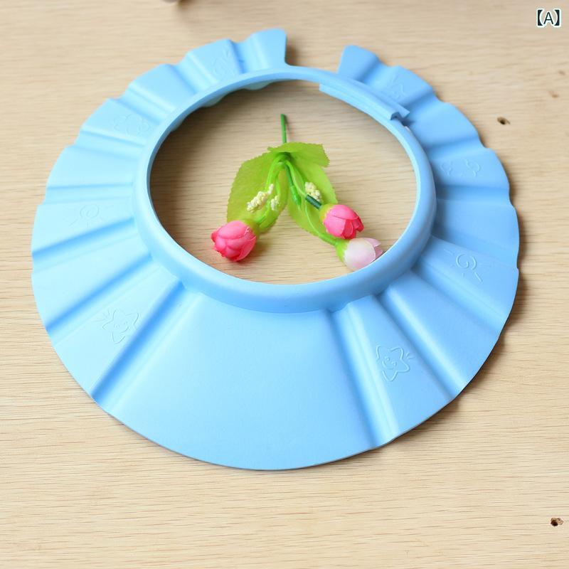 シャンプーハット ベビー キッズ 子供用 赤ちゃん シャンプー時 散髪時 バスキャップ サイズ調節可能 ..