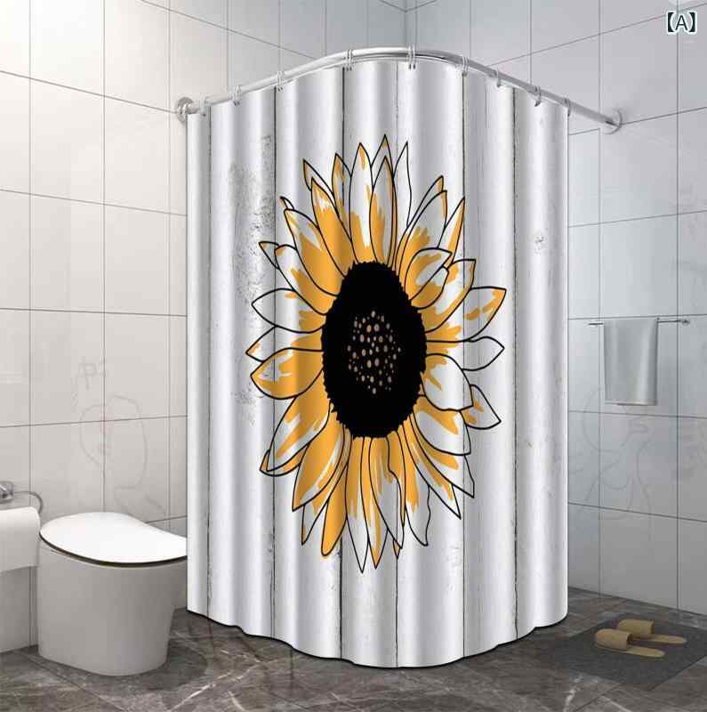 シャワーカーテン バスカーテン ポリエステル素材 撥水加工 防カビ 浴室 バスルーム 洗面所 トイレ 間..