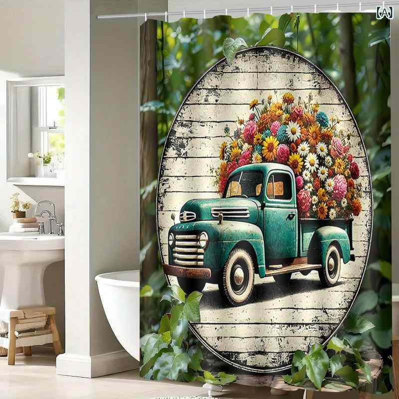 シャワーカーテン 浴室用 お風呂用 撥水加工 防水 防カビ 3Dデジタルプリント ポリエステル モダン シンプル おしゃれなデザイン プライバシー保護 目隠し