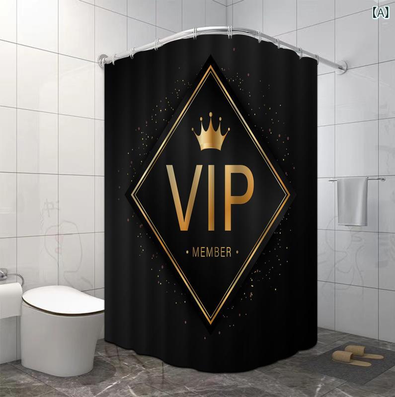 シャワーカーテン バスカーテン 軽やか 高級感 防水 防カビ 目隠し 突っ張り棒式 ポリエステル モダン シンプル バスルーム お風呂 浴室用