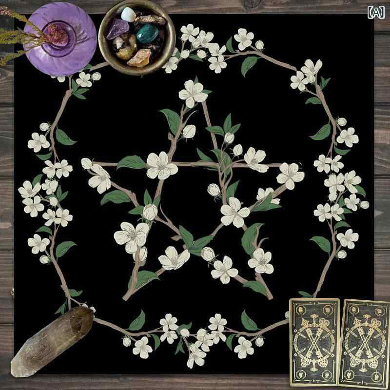 タロットクロス 占い 祭壇布 瞑想 儀式 スピリチュアル テーブルクロス テーブルマット マルチカバー ..